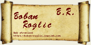 Boban Roglić vizit kartica